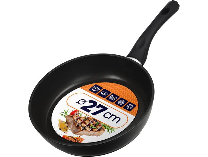 Braadpan\, pan met antiaanbaklaag\, gecoate gourmetpan - inductie universele pan\, braadpan voor vetvrij koken\, pan met kunststof handvat - diameter 26 cm KADAX