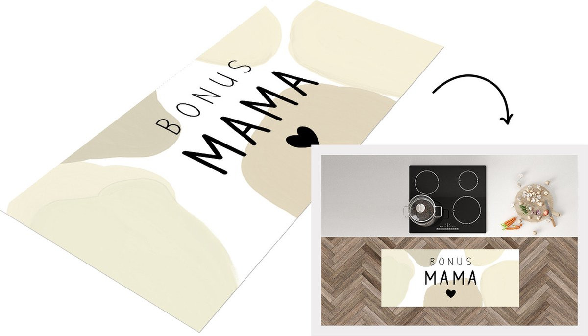KitchenYeah Keukenloper Vinyl met Mama Quote - 120 x 50 cm