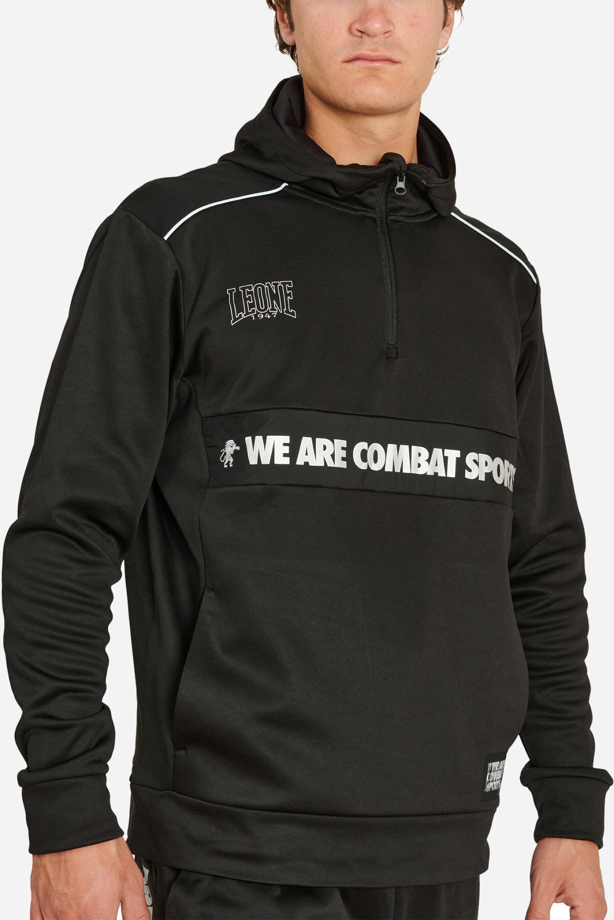 Leone Outline - Felpa Training - Nero XL