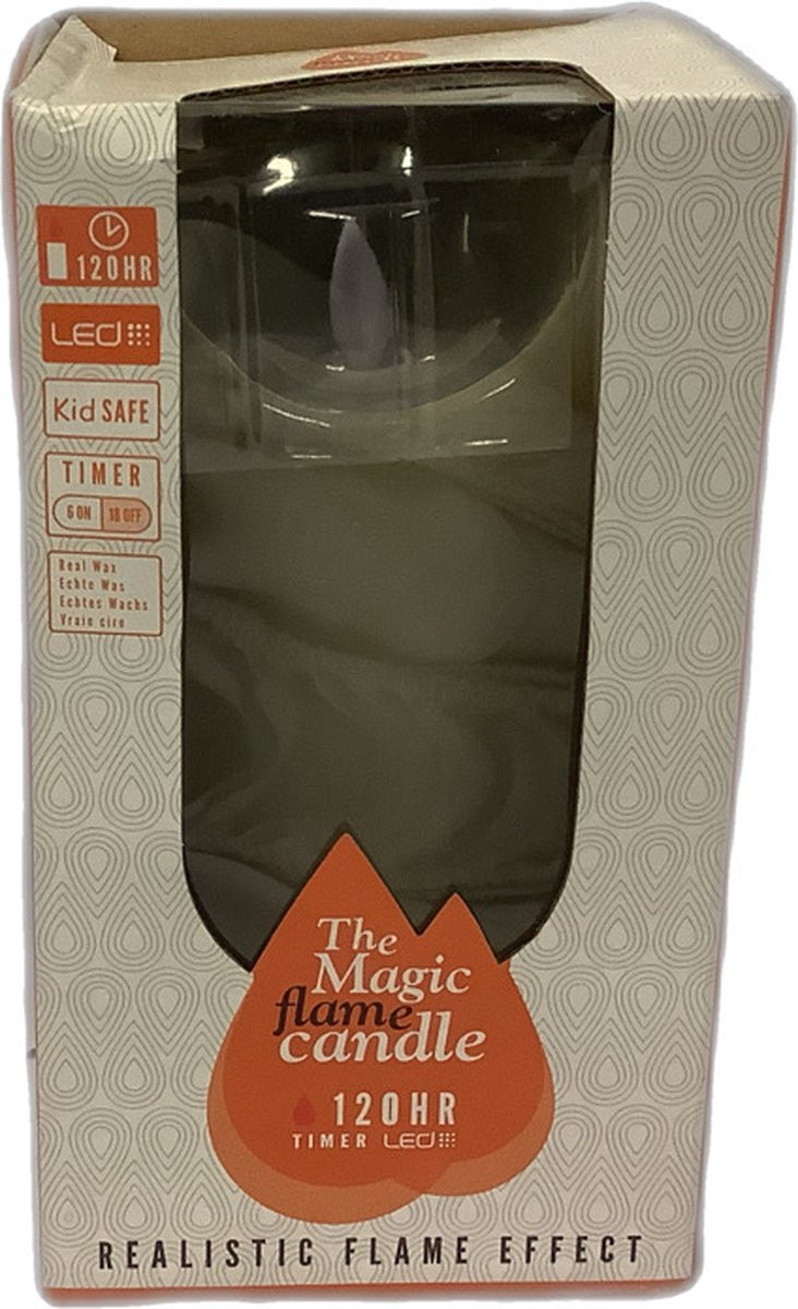 Peha Magic Flame LED-kaars met timer, 120 uur, grijs