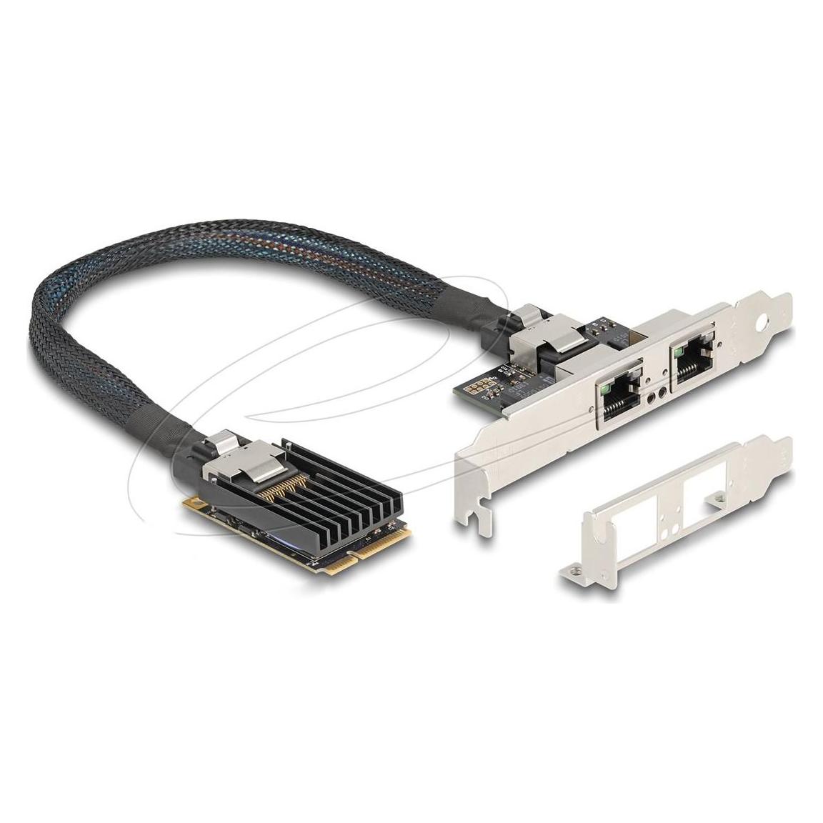 Delock Mini PCIe I/O PCIe full size 2 x RJ45 Gigabit LAN (Mini PCI Express) (95280)