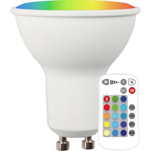 Blulaxa LED-Lampe RGB Remote, GU10, 5W ersetzt 40W, RGB, dimmbar, Fernbedienung, 120°