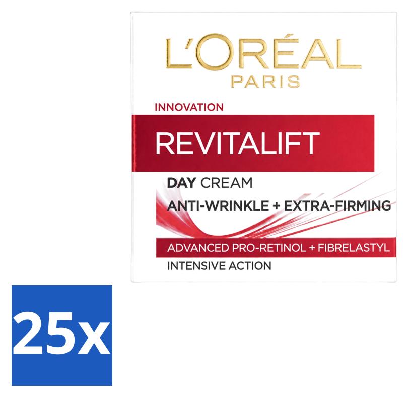 L'Oréal Revitalift 40+ - Tagescreme - Feuchtigkeitsspendend Anti-Falten - 50 ml - Vorteilspack - 25 Stücke