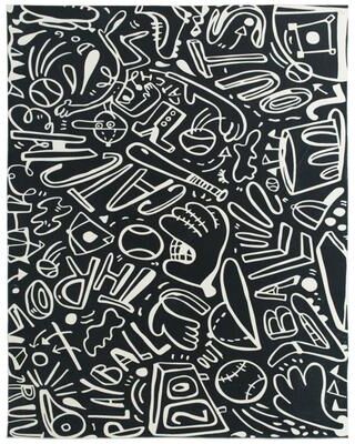 Katie Merz SPORTSGLYPHS Baseball Area Rug