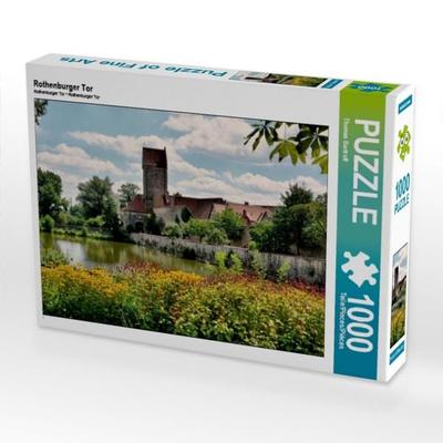 CALVENDO Puzzle Rothenburger Tor | 1000 Teile Lege-Größe 64 × 48 cm Foto-Puzzle für glückliche Stunden