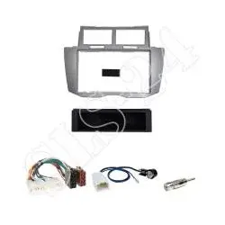 Autoradio 2-DIN Einaurahmen Radioblende m. Fach + Adapter Einbauset für Toyot...