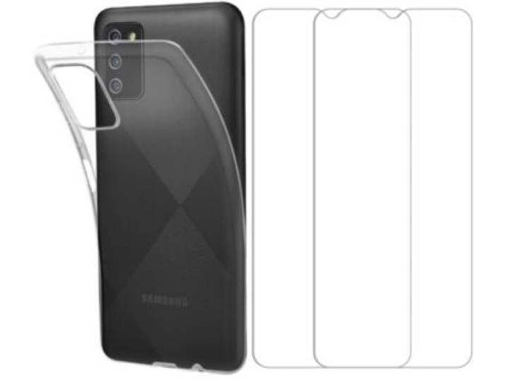 Essentielb - Pack Samsung A03s Coque + Verre Trempé X2