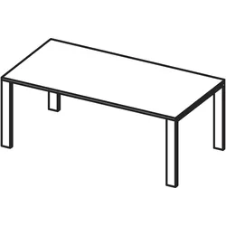 Pöttker, Tischplatte, FRONTSLIDE Ausziehtischführung, ohne Bremse, Länge 1000, Tragkraft 90kg