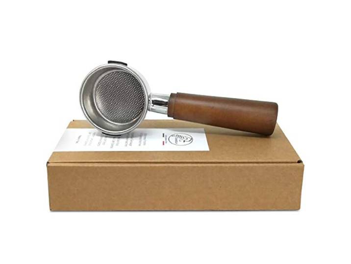 Bodenloser Siebträger Lusso für Handhebel Espressomaschinen Europiccola Professional Stradivari Lusso Inkl. Sieb für 2 Tassen