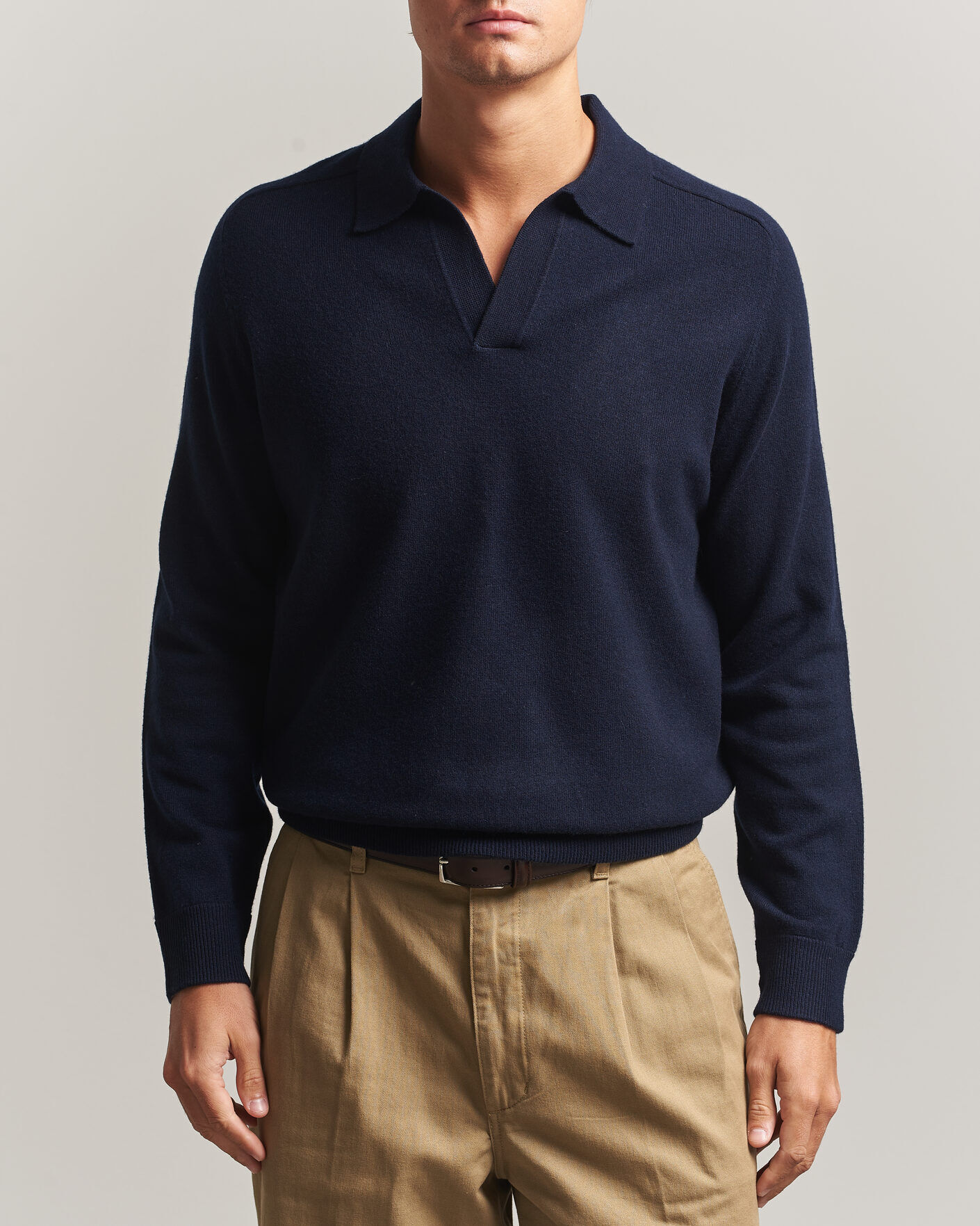 Morris Wilfred Cashmere Resort Polo Navy men M Blå