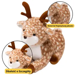 Plüsch Maskottchen Kuscheltier Hirsch Braun Gefleckt 23cm