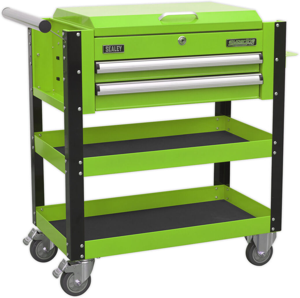 Sealey Heavy Duty Mobile Tool Trolley Green 90cm H X 92.5cm W X 44cm D