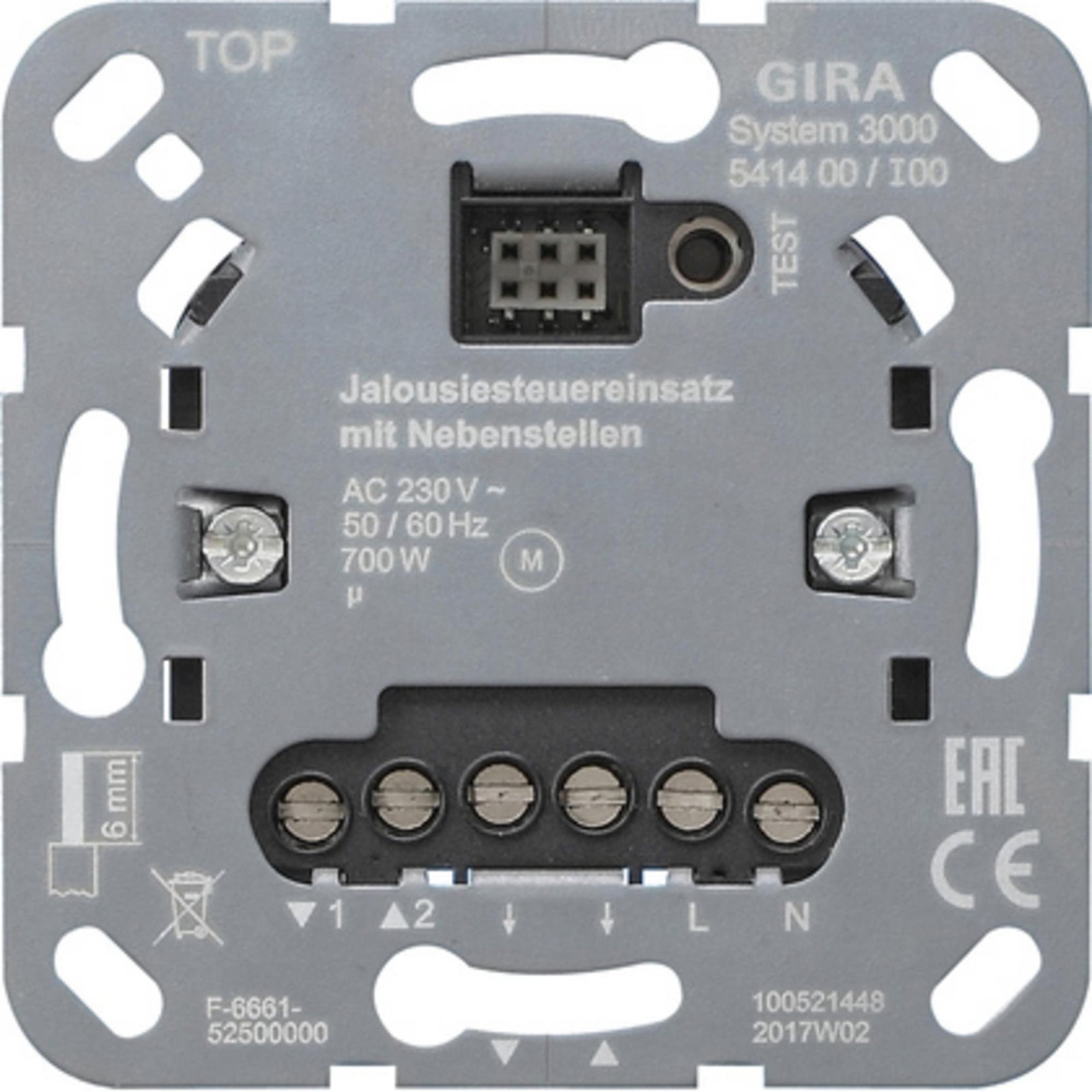 Gira 541400 S3000 Module voor jaloeziebesturing met extra ingang