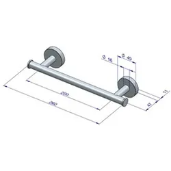 Plieger, Handtuchhalter + Handtuchhaken, Como Handtuchhalterung magnetisch 260 mm gebürstet (7260699)