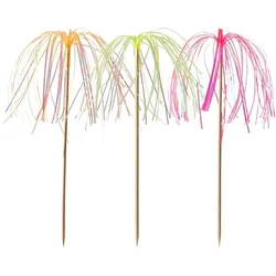 Papstar 10 X 100 Deko-Picker 15,5 cm neon "Feuerwerk"