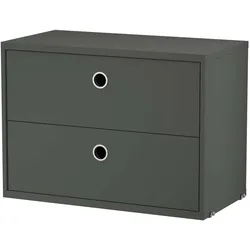 String System Hängeschrank mit Schubladen Dunkelgrau 58/42/30