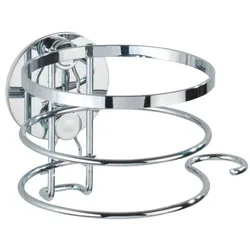 Wenko Edelstahl Haartrocknerhalter mit Turbo-Loc - Befestigen ohne Bohren silber