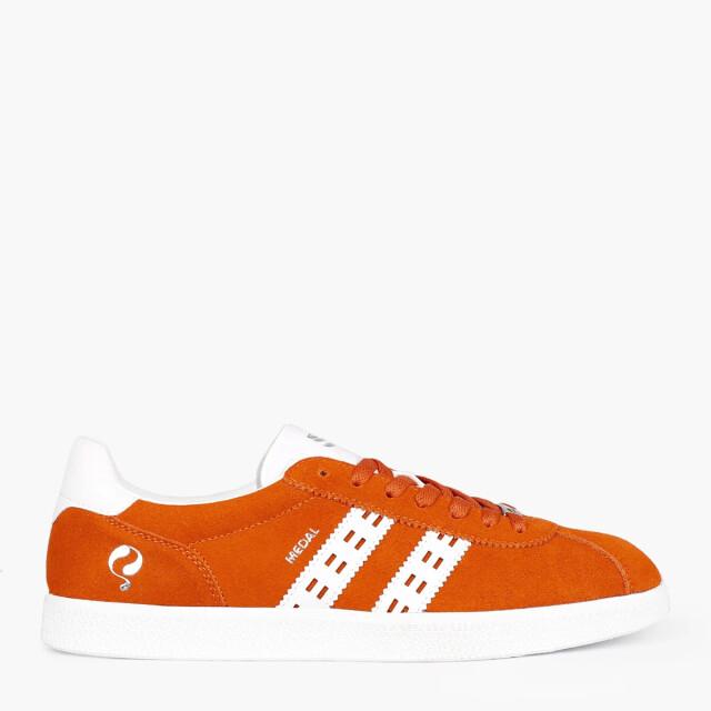 Q1905 Sneaker medal classic retro oranje/wit