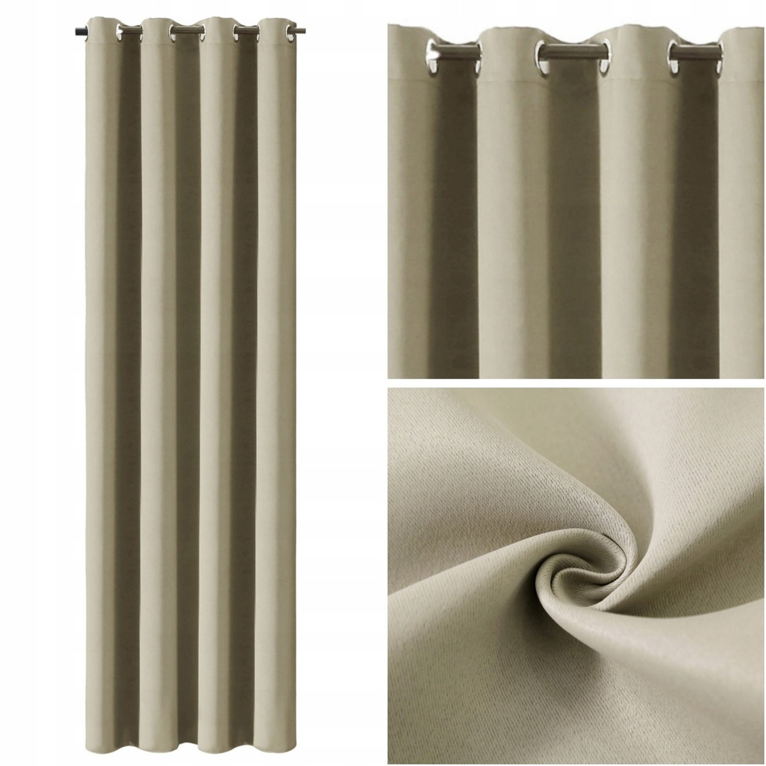 Edoardo Blackout Gordijn - Verduisterend met Ringgaten - 140 x 250 cm