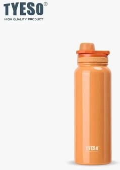 Uplift Essentials Stainless Steel Travel Thermos Bottle With Insulated Tumbler Design For Hot And Cold Drinks orange 1050ml