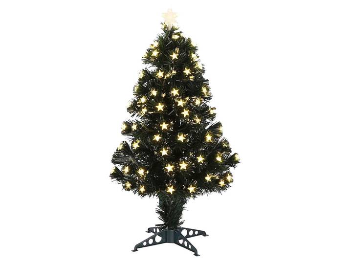 Luca Lighting Mercury Arbre de Noël artificiel avec éclairage Fibre Optic - H90 cm - Vert