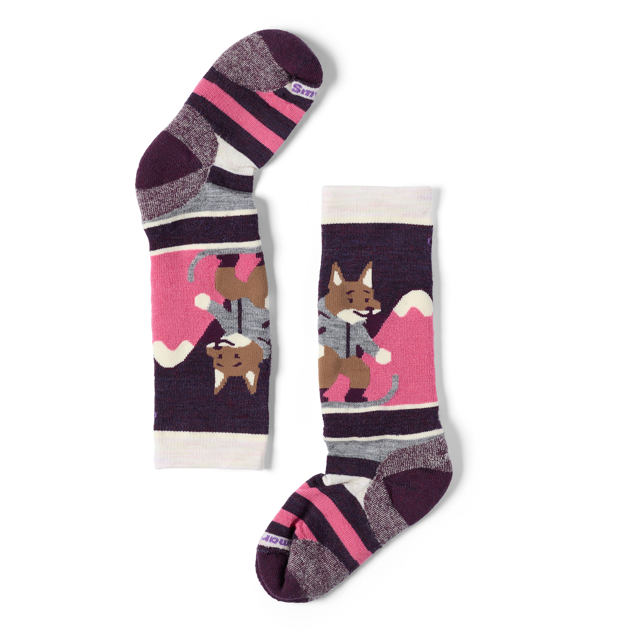 Smartwool Wintersport Full Cushion Fox Glade Kinder Skisocken beige Größe 26 Skifahren Widerstandsfähig Merinowolle