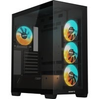 C500 Panoramic Stealth, Tower-Gehäuse schwarz, Tempered Glass x 2