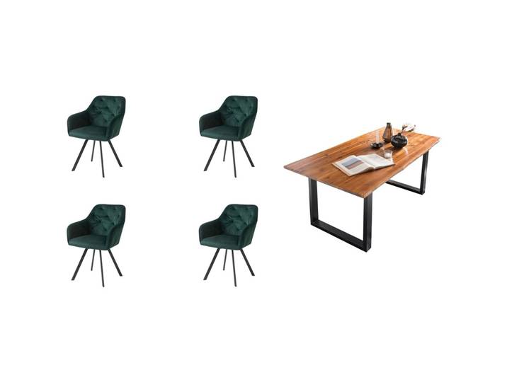 Essgruppe Eats cognac Akazie/Samt B 160 T 85 cm 4
