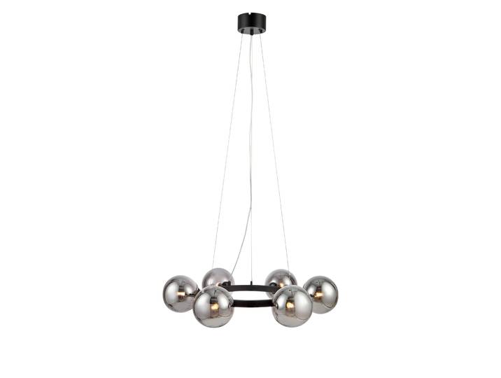 Plafonnier 6xG9 noir et fumé