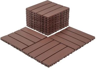 Kodotan sofa Plastic Interlocking Decking Tiles, 44 Packs Of Terrace Decking Tiles, 12 Inches X 12 Inches Waterproof For All-Weather Use