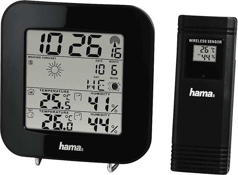 Estación meteorológica - Hama EWS-200 , Radio, Reloj DCF, Negro
