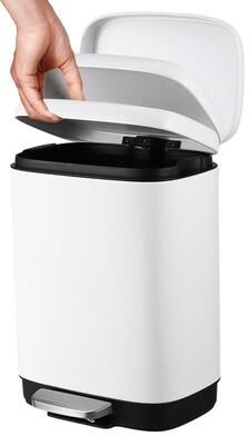Garvee 3.2 Gal Stainless Steel Trash Can with Lid, Bathroom Garbage Can, 12 Liter Waste Bin