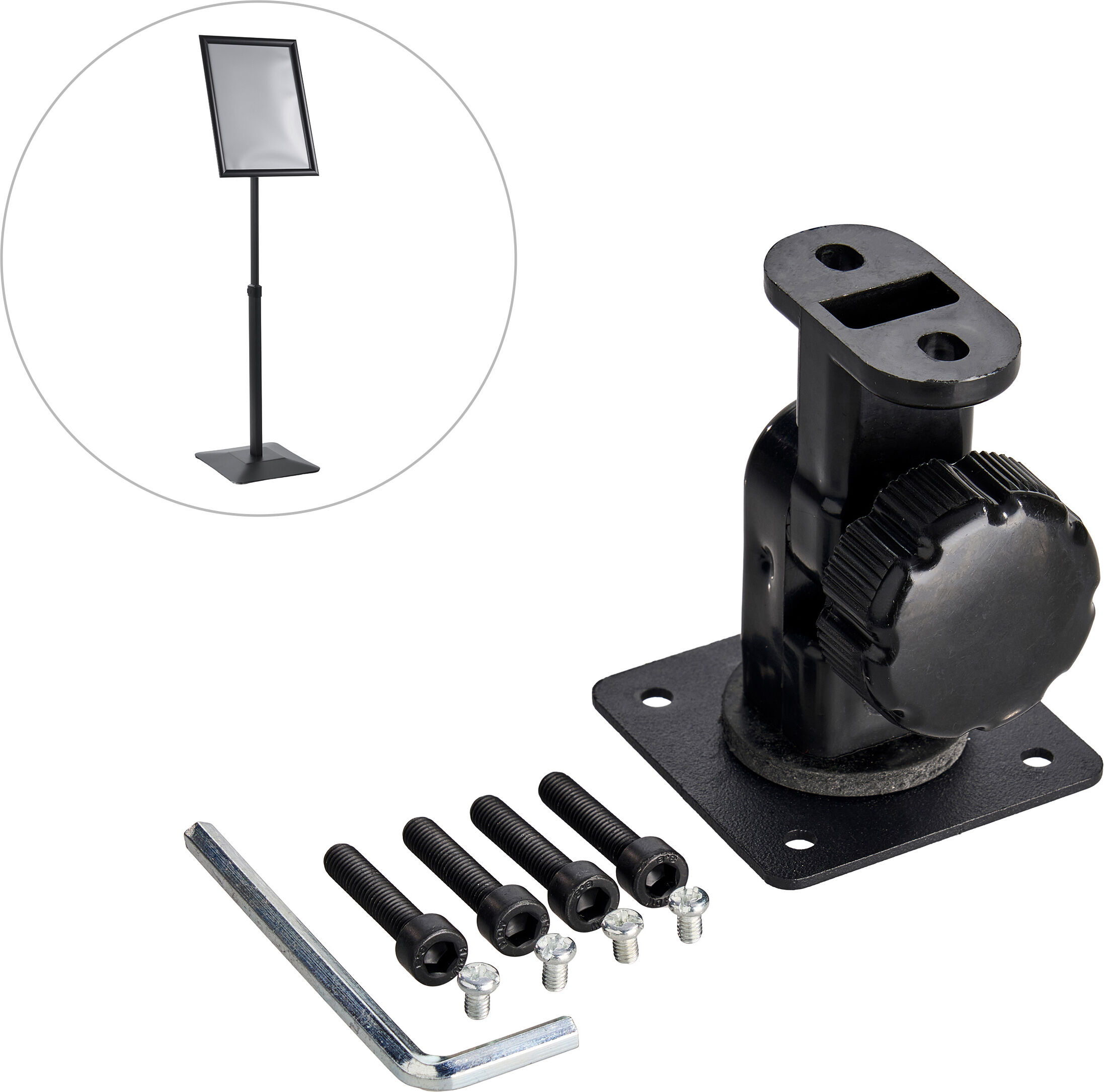 SPRINTIS Pièces de rechange pour le présentoir sur pied PREMIUM, joint articulé verrouillable noir