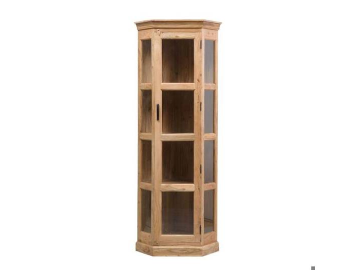 Vitrine d'angle en bois d'acacia Esmée