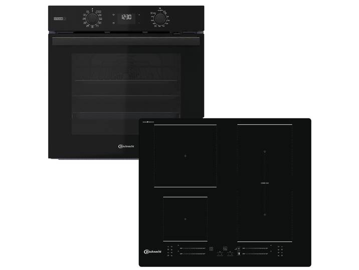 BAUKNECHT Backofen-Set BAKO 820 Pyro Steam , Energieeffizienz: A+, schwarz, Herdsets, FlexiClean - Pyrolyse & Hydrolyse in einem Gerät, Backofen-Set