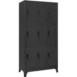 vidaXL Schließfachschrank Anthrazit 90x45x180 cm Stahl