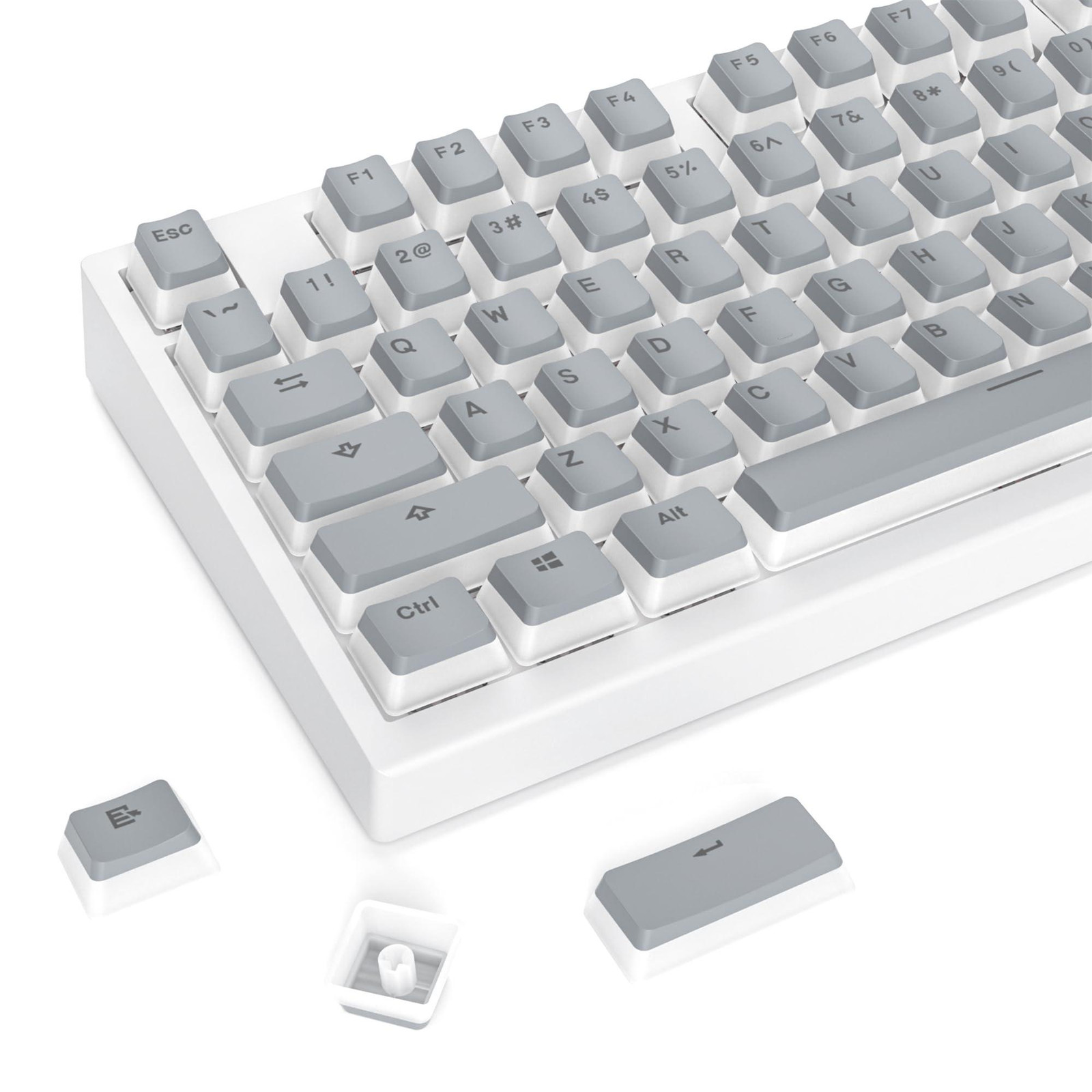 Selius PBT Pudding Keycaps Set met 117 toetsen, OEM-profiel, RGB-vriendelijk voor mechanische toetsenborden