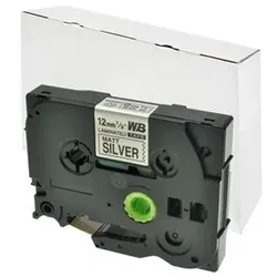Alternativ-P-Touch für Brother TZEM931 Schwarz Matt Silber
