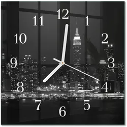 WANDUHR aus Glas 30x30 cm - Horizont
