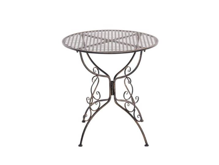 Table de jardin en fer forge diametre Ø 70 cm bronze vieilli MDJ10045