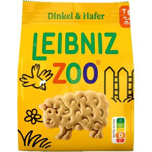 Leibniz Kekse Zoo Dinkel & Hafer, in 9 verschiedenen Tierformen, 125 g