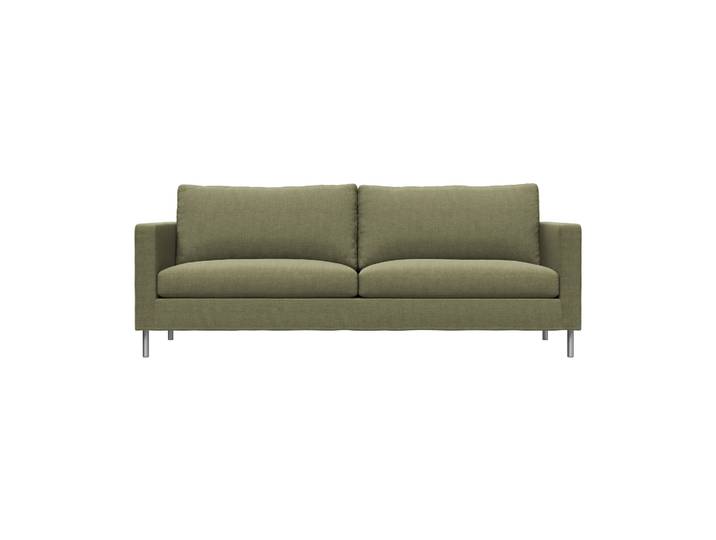 Fogia Alex High 2,5-Sitz Sofa Stoff Hiro Lightgreen-aluminiumbein