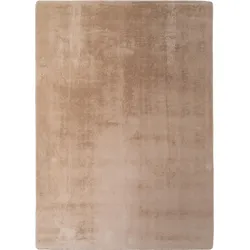 KURZFLORTEPPICH Waschbar ISAR, einfarbig, aus Polyester, Beige, Ø 200 cm