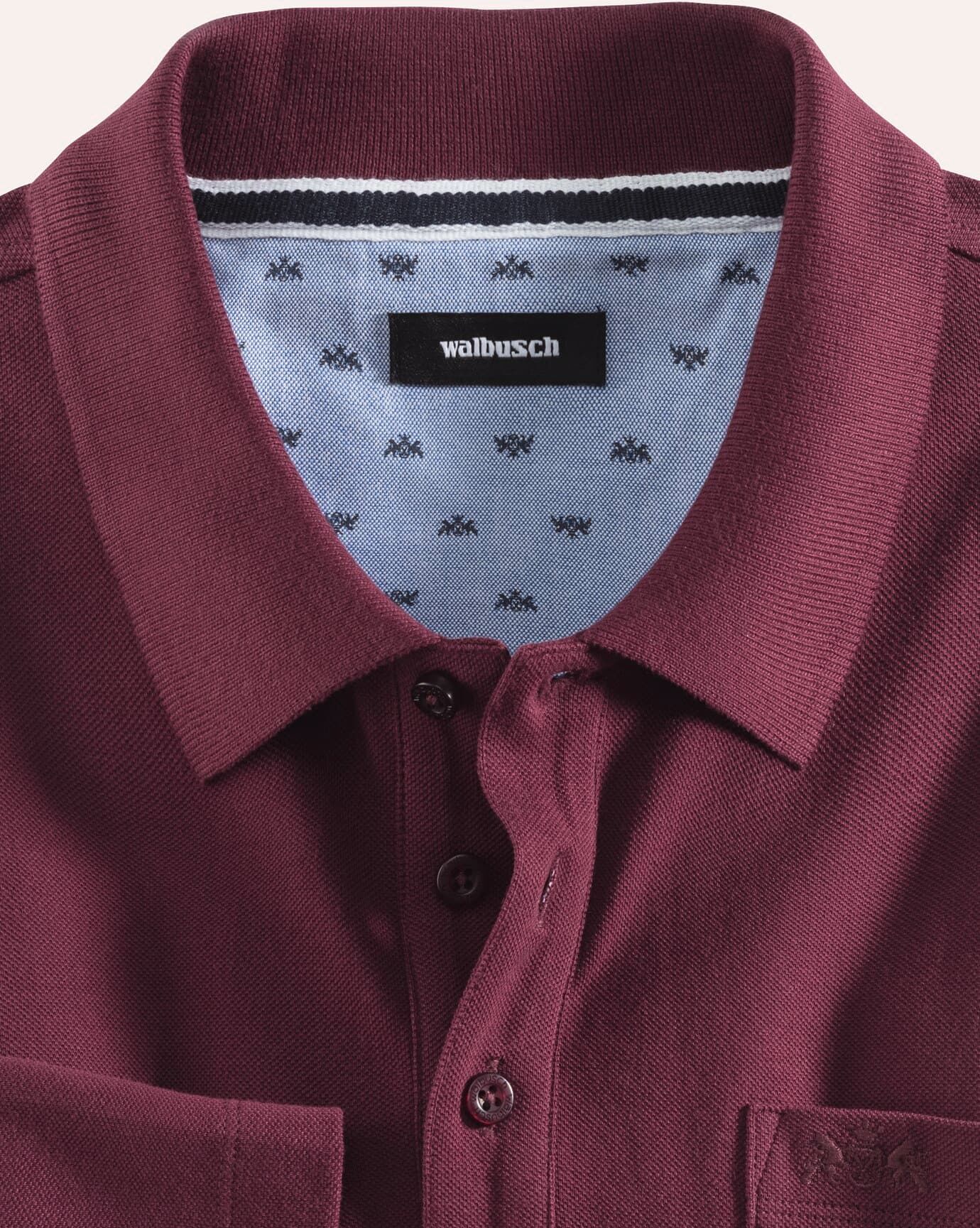 Walbusch Pique-Polo Pima Cotton, , Farbe Rot, 56, feine Pima-Baumwolle weich und atmungsaktiv Herren