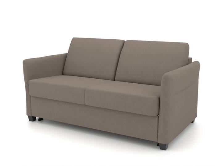 Schlafsofa 192 - Beige/Braun (Braunbeige) - Feiner Mikrofaserstoff