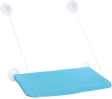 Inspire Picks Premium Window Mounted Cat Hammock Heavy Duty Hanging Bed & Sunny Perch For Cats blue