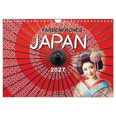 Farbenfrohes Japan (Wandkalender 2027 DIN A4 quer), CALVENDO Monatskalender