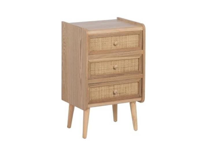 BigBuy Home Nachttisch Samir Naturholz Paulownia, 40 x 30 x 66 cm