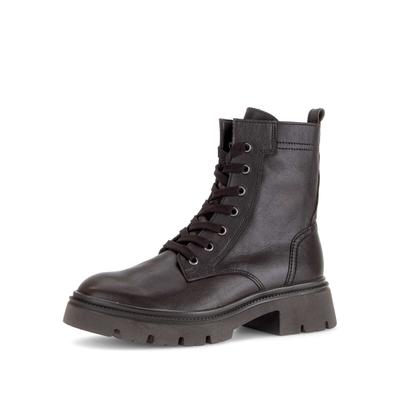 Schnürstiefelette GABOR "Schnürstiefelette", Damen, Gr. 38, braun, Schuhe Schnürstiefelette