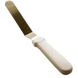Airbrush-City Tortenheber/ Tortenmesser/ Winkelpalette aus Edelstahl - 15 cm weißer Griff
